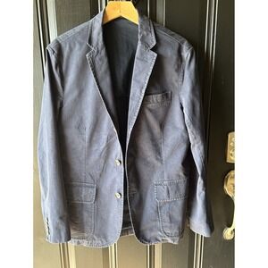 Men's Ralph Lauren Classic Blazer Navy Blue Stretch Chino Pima Cotton Blend